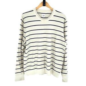 Gap Vintage Cotton Striped Knit Crewneck Sweater Mens‎ Size Large